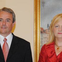 J.E Robert  Krmelj - Ambasador Republiki Słowenii w Polsce wraz z małżonką