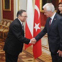 J.E Tissa Wijerathne - Ambasador Sri Lanki w Polsce oraz J.E Tunç Üğdül Ambasador Republiki Turcji w Polsce